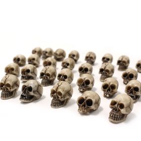 20pcs Mini Skulls, Small Skeleton Head Flowerpot Decor Realistic Skull Crafts Halloween Garden Decoration Bonsai Courtyard Ornaments