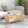 Coffee Table Brown 31.5"x15.7"x11.8" Engineered Wood&Solid Wood Pine