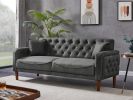 2047GRAY-PU linen sofa