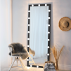 Hollywood Full Length Mirror with Lights Full Body Vanity Mirror with 3 Color Modes Lighted Standing Floor Mirror for Dressing Room Bedroom Wall Mount