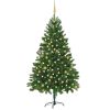 Artificial Christmas Tree with LEDs&Ball Set 82.7" Green