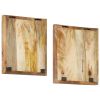 Hand-Carved Wall Panels 2 pcs Solid Mango Wood 15.7"x15.7"x0.6"