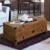 Rustic Single Drawer Mango Wood Coffee Table with Lift Top Storage & Compartments, Brown