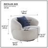 Swivel Barrel Chair Living Room, Single Chair for Small Space Comfy Round Sofa Chair Boucle Accent Chair Circle Sherpa, Arm Chair Reading Room Chair L