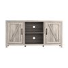 59 Inch Modern Farmhouse Double Doors TV Stand for TVs up to 65 Inches; Grey Walnut