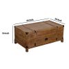 Rustic Single Drawer Mango Wood Coffee Table with Lift Top Storage & Compartments, Brown