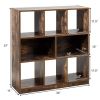 Open Compartments Industrial Freestanding Bookshelf