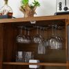 JHX Industrial Wine Bar Cabinet, Liquor Storage Credenza, Sideboard with Wine Racks & Stemware Holder (Hazelnut Brown, 55.12''w x 13.78''d x 30.31' '