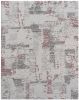 Mingled Coins Ivory, Gray, Rust, and Mauve Olefin Shag Area Rug 8x10