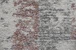 Mingled Coins Ivory, Gray, Rust, and Mauve Olefin Shag Area Rug 8x10