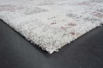 Mingled Coins Ivory, Gray, Rust, and Mauve Olefin Shag Area Rug 8x10