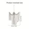 1pc, Halloween Decoration Hanging Ornaments Hand-woven White Ghost Wall Hanging Holiday Scene Arrangement Decorations, Halloween Decor, Holiday Decor