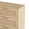 Only Pick Up 6-Drawers Rattan Storage Cabinet Rattan Drawer,for Bedroom,Living Room