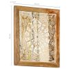 Hand-Carved Wall Panels 2 pcs Solid Mango Wood 15.7"x15.7"x0.6"