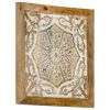 Hand-Carved Wall Panels 2 pcs Solid Mango Wood 15.7"x15.7"x0.6"