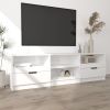 TV Cabinet High Gloss White 59.1"x13.2"x17.7" Engineered Wood