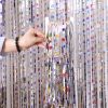 2pcs Streamer Curtain Rain Silk Background Wall Christmas  Party Decoration