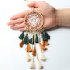 1pc Bohemian Style Tricolor Dream Catcher - Mini Pendant for Car Interior, Wall, and Window Decor - Perfect for Home, Room, and Christmas Easter Decor