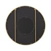 31.5x1x31.5" Round Carter Wooden Mirror with Gold Iron Frame Neutral Colorway Wall Decor for Live space, Bathroom, Entryway Wall Decor