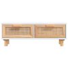 Coffee Table White 31.5"x15.7"x11.8" Engineered Wood&Solid Wood Pine