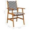 Patio Chairs 6 pcs Solid Acacia Wood