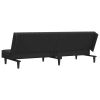 2-Seater Sofa Bed Black Velvet