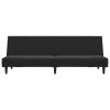 2-Seater Sofa Bed Black Velvet