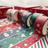 6 Rolls Of Christmas Washi Tape Sparkle Colorful Christmas Decorative