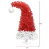 6FT Hinged Fir Artificial Fir Bent Top Christmas Tree, Xmas Tree Bendable Santa Hat Style Christmas Tree Holiday Decoration,1250 Lush Branch Tips, 300