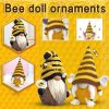 2PCS Spring Bumble Bee Gnome; Honey Bee Spring Decorations for Bee Day Party