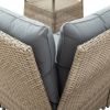 Outdoor Patio 4-Piece All Weather PE Wicker Rattan Sofa Set with Adjustable Backs for Backyard;  Poolside;  Gray