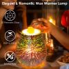 3D Fireworks Glass Wax Warmer Electric Wax Burner