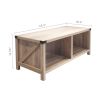 Farmhouse 2-Tier Coffee Table with Shelf;  ; Sofa Center Table;  Wood Coffee Table for Living Room; Rustic Oak