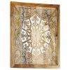 Hand-Carved Wall Panels 2 pcs Solid Mango Wood 23.6"x23.6"x1"