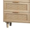 Only Pick Up 6-Drawers Rattan Storage Cabinet Rattan Drawer,for Bedroom,Living Room