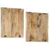 Hand-Carved Wall Panels 2 pcs Solid Mango Wood 23.6"x23.6"x1"