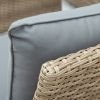 Outdoor Patio 4-Piece All Weather PE Wicker Rattan Sofa Set with Adjustable Backs for Backyard;  Poolside;  Gray