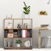 Open Compartments Industrial Freestanding Bookshelf