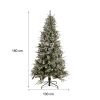 Best choice 6-foot pre illuminated pre decorated spruce hinge artificial hybrid PE/PVC Christmas tree with 1273 tips, 29 pine cones, 240 lights, and m