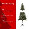 Best choice 6-foot pre illuminated pre decorated spruce hinge artificial hybrid PE/PVC Christmas tree with 1273 tips, 29 pine cones, 240 lights, and m