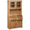 Highboard 36.6"x15.9"x70.9" Solid Pine Panama Range