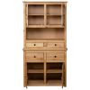 Highboard 36.6"x15.9"x70.9" Solid Pine Panama Range