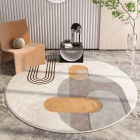 Simple Round Home Living Room Carpet Coffee Table Sofa Study Cloakroom Full Carpet (Option: Drunk Twilight-Diameter 60cm)