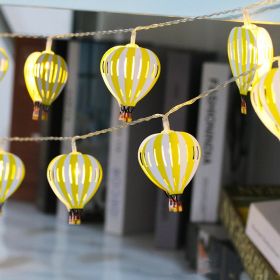 Iron Led Lighting Chain Indoor Battery Box Decorative Pendant (Option: Warm White Light Yellow-165cm 10Lights USB)