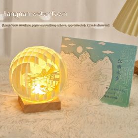 Paper Carving Creative Three-dimensional Small Night Lamp Creative (Option: Jiangnan Water Town 12cm-USB)