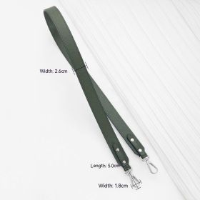 Short Handle Perforated Shoulder Strap (Option: Forest green-Wide shoulder strap-94cm)