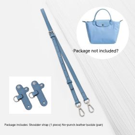 Short Handle Perforated Shoulder Strap (Option: Thunder blue-No punch package-Adjustable 94to114cm)