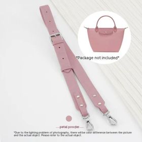 Short Handle Perforated Shoulder Strap (Option: Petal powder-Adjustable 79to108cm)