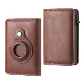 Men's And Women's Fashion Tracker Anti-theft Swiping Wallet (Option: Light Brown)