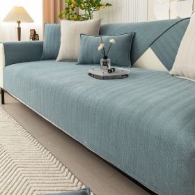 New Four Seasons Chenille Sofa Cover (Option: Haze blue-70x70cm)